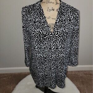 41 Hawthorn black white mixed print top